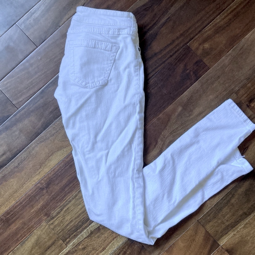 White Bootlegger Skinny Jeans